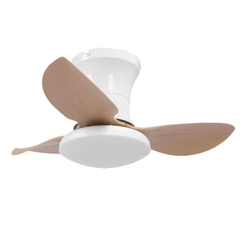 Depisuta Deckenventilator mit Leichter, 25 -Zoll -Spülen -Deckenlüfter mit Fernbedienung, 6 Geschwindigkeiten, 3000K Bis 6500K Dimmbare LED -Lüfterleuter für Wohnzimmer Schlafzimmer von Depisuta