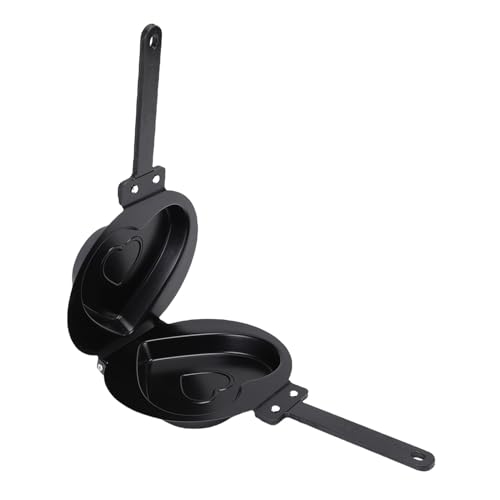 Depisuta Doppelseitige Bratpfanne, Titanstahl, antihaftbeschichtet, Sandwichmaker, multifunktionale Pfannkuchenpfanne für zu Hause, Frühstück drinnen und draußen (BLACK) von Depisuta