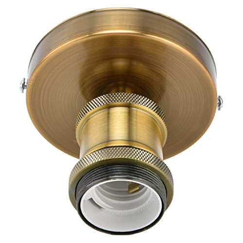 Depisuta E26 E27 Vintage Light Socket Mystical/Fantasy Respardant Holder mit Eisen -Bauch -Struktur für Küchenschlafzimmer Wohnzimmer, Breite Verwendung für Moderne und Retro Dekoration (Goldene von Depisuta