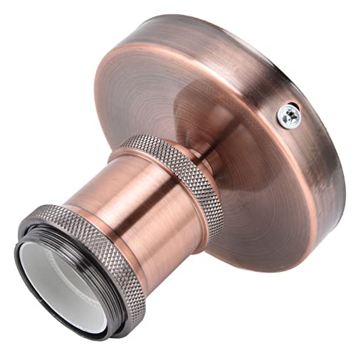 Depisuta E26 E27 Vintage Light Socket Mystical/Fantasy Respardant Holder mit Eisen -Bauch -Struktur für Küchenschlafzimmer Wohnzimmer, Breite Verwendung für Moderne und Retro Dekoration (Rote alte von Depisuta