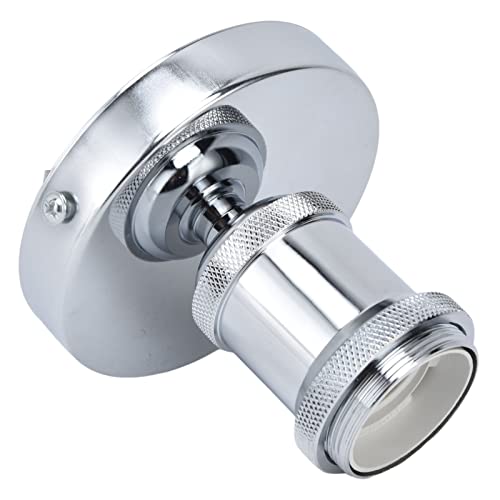 Depisuta E26 E27 Vintage Light Socket Mystical/Fantasy Respardant Holder mit Eisen -Bauch -Struktur für Küchenschlafzimmer Wohnzimmer, Breite Verwendung für Moderne und Retro Dekoration (SILVER) von Depisuta