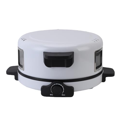 Depisuta Elektrischer Pizzaofen, 2000W 220V Antihaft-Pizzabäcker, heizt bis zu 440℃, schnelles Aufheizen, vielseitige Kochplatte für Fladenbrote, Burger, Omelettes und Steaks (EU-Stecker) von Depisuta