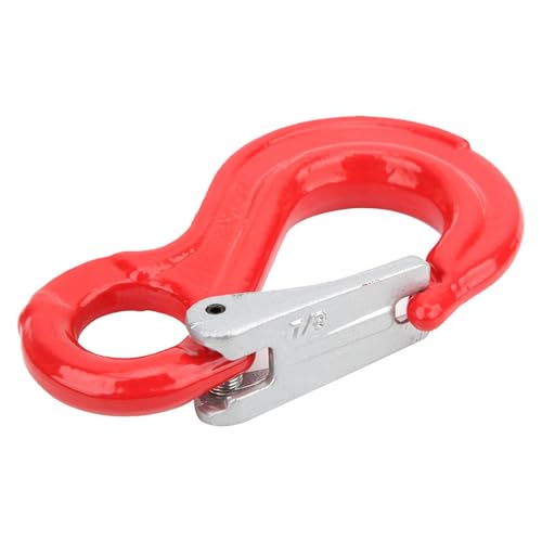 Depisuta Fixes Augenhebehaken mit 2 Tonnen mit Verriegelung, Stahlkranhaken in Hoher Strahllegierunglegierung für Hebevorgänge Depisuta Fixes Augenhebehaken mit 2 Tonnen mit Verriegelung, Stahlkranhaken in Hoher Strahllegierunglegierung für Hebevorgänge von Depisuta