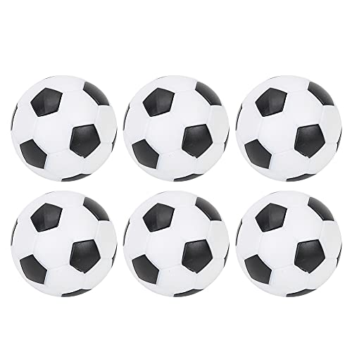 Depisuta Fußballtisch Ersatz Mini Plastik Kunststoff Schwarz -Weiß -Fußball von 6, Einfach zu Bedienen und Kompretiert (6PCS) von Depisuta