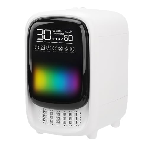 Depisuta Kleiner Luftbefeuchter, 4 in 1 3,5 L Großer Kühler Nebel -Luftbefeuchter mit ätherischem ÖL Diffusor Bluetooth -Lautsprecher Farbenfrohe LED -Licht Fernbedienung (EU-Stecker 100-240V) von Depisuta
