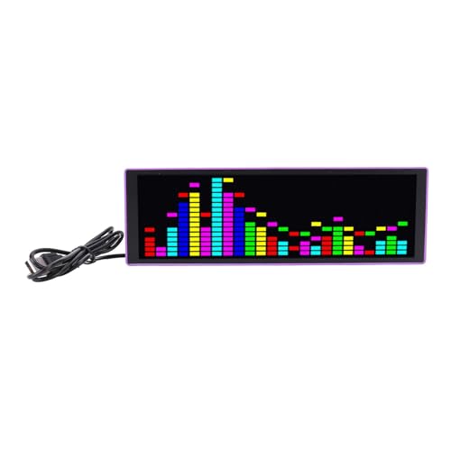 Depisuta LED -Musikspektrum -Display, 16 X 24 Segment -Rhythmus -Leichtpegel -Sprachsensor Uhr 384 LEDs, 12 Dynamische Effekte, 7 Farbmodi, für Auto, Spiel, Raum, Rhythmusanalysator von Depisuta
