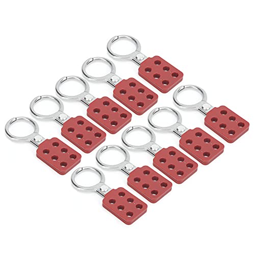 Depisuta Lockout HaSP 6-Loch-Aluminiumisolierung für Elektrische Kraftstationen, 10pcs Red Lock HaSP-Sicherheitsvorhängeschloss für Sicherheitsisolierung Depisuta Lockout HaSP 6-Loch-Aluminiumisolierung für Elektrische Kraftstationen, 10pcs Red Lock HaSP-Sicherheitsvorhängeschloss für Sicherheitsisolierung von Depisuta