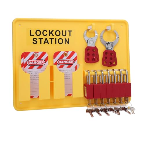 Depisuta Lockout -Tagout -Station, Wall Mount Lock -Out -Kit -Kit -Board mit 10 Tags, 2 HaSP -Schloss, 20 Sperr -Tags und 7 Vorhängeschlosssperrsicherheitsversorgung Depisuta Lockout -Tagout -Station, Wall Mount Lock -Out -Kit -Kit -Board mit 10 Tags, 2 HaSP -Schloss, 20 Sperr -Tags und 7 Vorhängeschlosssperrsicherheitsversorgung von Depisuta