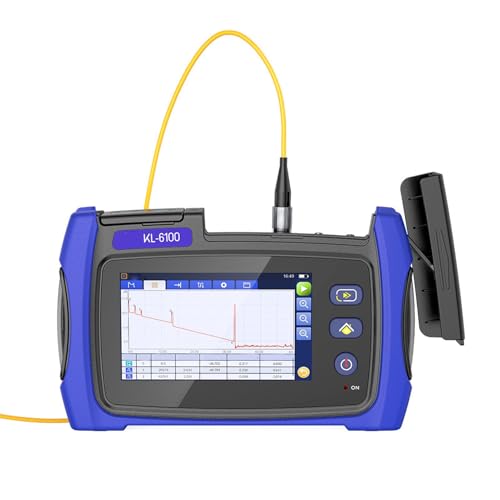 Depisuta OTDR-Fasertester, 1310/1550 Nm 31/29 DB 4,3-Zoll-Touchscreen-Netzwerkkabeltester, Unterstützt OPM SLS VFL RJ45, Optisches Zeitbereichsreflektometer, Kompatibel mit SC FC ST von Depisuta