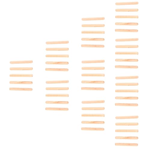 Depisuta Pinons aus Geriffelten Holzknöcheln für Möbelgelenk - 50 Stcs M6 Holz -Knöchelstangen für den Anschluss in (M6*50 (50pcs)) von Depisuta