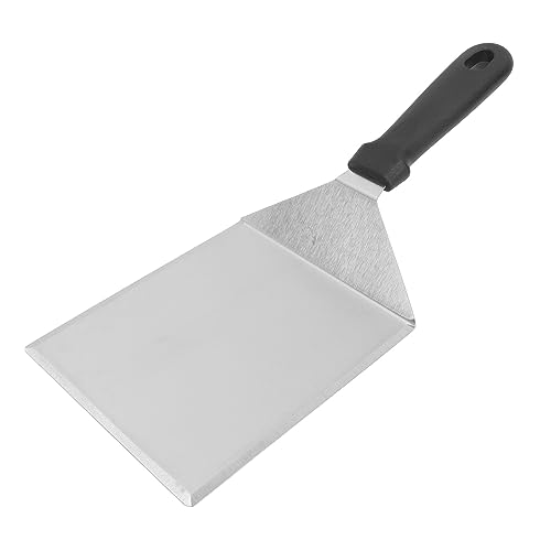 Depisuta Pizzaschaufel, Kekswender aus Lebensmittelechtem Edelstahl, Pizzaspatel, Pizzaschaufel aus Metall, Zum Wenden und Schneiden von Pizzas Zum Backen, für Teig und (Quadratischer Spatel, von Depisuta