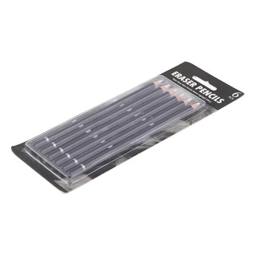 Depisuta RADIERGUMMI BLEISTIFT, 6PCS -Professionelle RADIERGUMMI BLEISTIFTE SET HOLZ STIFT, Löschen von Kleins Details ADER Hintzügen Highlights für Skizzen, Kohlzeichnungenen von Depisuta