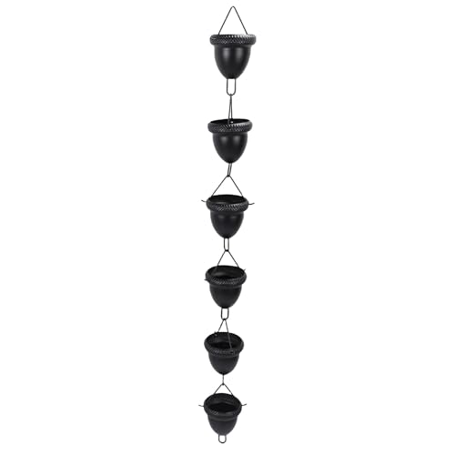 Depisuta Regenkette, Regenfängerkette für Dachrinnen im Außenbereich, 110 cm, dekorative Regenfängerkette aus Aluminium, für Gärten, Terrassen und Heimdekoration, verstellbar Depisuta Regenkette, Regenfängerkette für Dachrinnen im Außenbereich, 110 cm, dekorative Regenfängerkette aus Aluminium, für Gärten, Terrassen und Heimdekoration, verstellbar von Depisuta