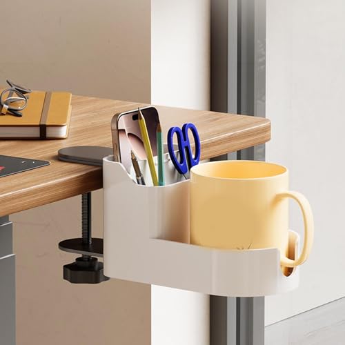 Depisuta Schreibtischbecherhalter, Clip auf Bleistifthalter Telefon Speicherorganisator, Tischbecher Wasserflasche Ständer Kaffeetassen Aufbewahrung, Gaming -Schreibtischzubehör Depisuta Schreibtischbecherhalter, Clip auf Bleistifthalter Telefon Speicherorganisator, Tischbecher Wasserflasche Ständer Kaffeetassen Aufbewahrung, Gaming -Schreibtischzubehör von Depisuta