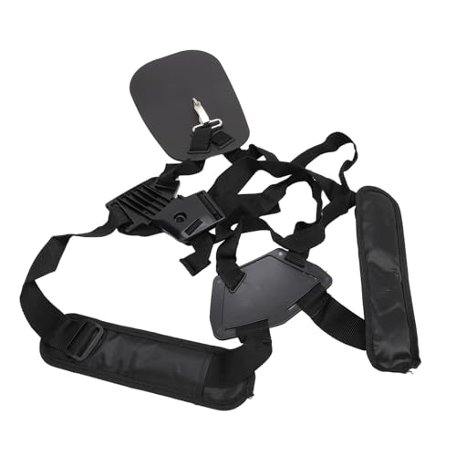 Depisuta Trimmer -Schultergurt, Universeller Verstellbarer Kabelbaum -robuster Doppelpolstergürtel mit Gleichmäßiger Gewichtsverteilung für Gartenpinselschneider Rasenmäherschnur Trimmer (Black) von Depisuta