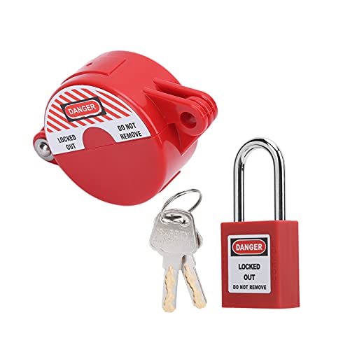 Depisuta Ventilsicherheit Vorhängeschloss für Hauswassermesserventil - Schlüsselverriegelungssystem - Verschleiß Zum Erhitzen von 1,5 Zoll Schlossstrahllänge Geeignet von Depisuta