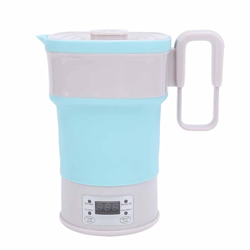 Faltbarer Wasserkocher, 800Ml 110V 220V Dual-Voltage, Zusammenklappbarer Reise-Wasserkocher, Tragbarer Kleiner Elektrischer Teekessel mit Teleskopgriff und Multifunktionspanel von Depisuta