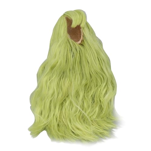 Puppenhaar, grüne Puppenperücke mit flachem Knall, weiche Seidenpuppenhaarperücke vielseitig, lange lockige Puppenperücke, Kunsthaar für Puppen mit Kugelgelenk (1/3 22–23 cm Puppenhaar, grüne Puppenperücke mit flachem Knall, weiche Seidenpuppenhaarperücke vielseitig, lange lockige Puppenperücke, Kunsthaar für Puppen mit Kugelgelenk (1/3 22–23 cm von Depisuta