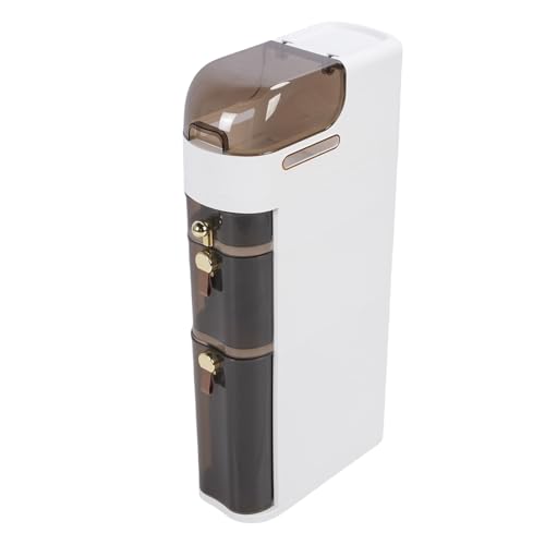 Schlanker Badezimmerspeicherschrank, Plastisch Wasserdicht Schmaler Badezimmerboden Organizer mit Klaren Schubladen und Rädern Platz Sparen Dünner Speicherorganisator für Kleine (Kurze 3 Schicht) (3 von Depisuta