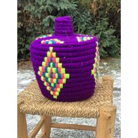 "Farbenfroher Berber-Brotkorb Aus Marokko "Tbega" von DepotPetitMaroc