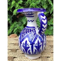 Vase in Leuchtendem Indigoblau Aus Marokko von DepotPetitMaroc