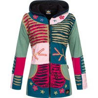 DEPROC Active Fleecejacke "Patchwork Multicolor NUNAVUT II NEW FLOWER POWER" von Deproc Active