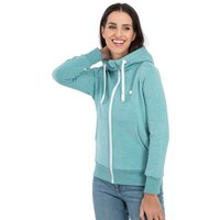 DEPROC Active Kapuzensweatjacke "FinjaCMYK II", weiche Fleecejacke mit Kängurutasche von Deproc Active