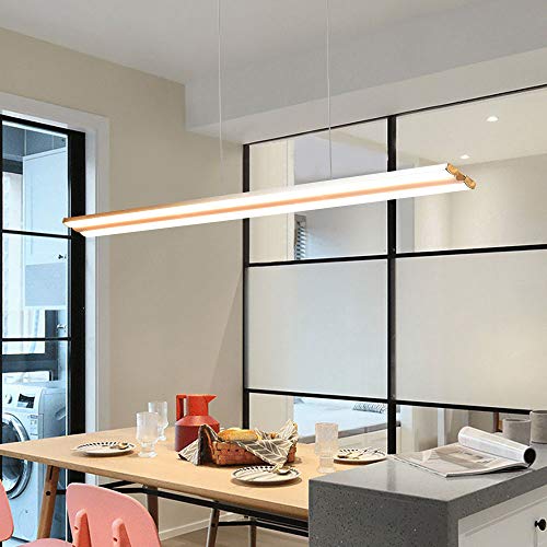 Depuley 18W LED Pendelleuchte Höhenverstellbar Esstisch Warmweiß, Modern Hängelampe Küchelampe, Länge: 71CM, Aluminium für Wohnzimmer Schlafzimmer Küche von Depuley