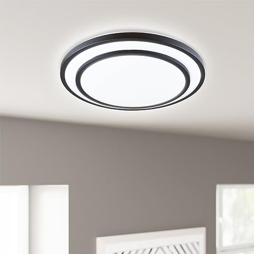 Depuley 48W LED Deckenleuchte mit Fernbedienung Einstellbar, 3 Farbenwechsel, Nachtlichtmodus, IP44 Wasserdicht 80% Energieeinsparung, Wohnzimmerlampe für Wohnzimmer, Schlafzimmer, Kinderzimmer von Depuley