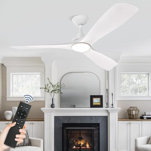 Depuley Deckenventilator mit Beleuchtung und Fernbedienung Leise, 52'' Lampe mit Ventilator, Weiß Holz 3 Flügeln,Deckenleuchte mit Ventilator für Schlafzimmer, Wohnzimmer,Küche, Terrassen Depuley Deckenventilator mit Beleuchtung und Fernbedienung Leise, 52'' Lampe mit Ventilator, Weiß Holz 3 Flügeln,Deckenleuchte mit Ventilator für Schlafzimmer, Wohnzimmer,Küche, Terrassen von Depuley