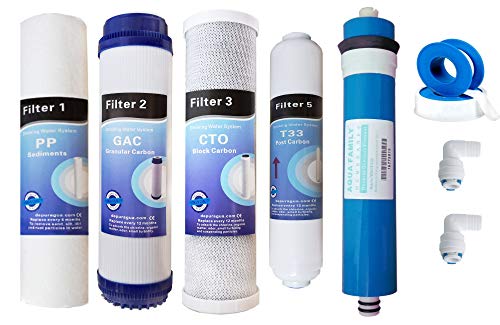 Depurtek | 5-stufige Umkehrosmose-Membran & 4 Filter | 50 GPD TFC | Vor-/Nachfilter | Universell kompatibel Ecoplus | Osmose Trinkwasser Hahn Depurtek | 5-stufige Umkehrosmose-Membran & 4 Filter | 50 GPD TFC | Vor-/Nachfilter | Universell kompatibel Ecoplus | Osmose Trinkwasser Hahn von Depuragua