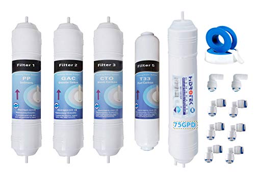 Depurtek | 5-stufige Umkehrosmose-Membran & 4 Filter In-line | 75 GPD TFC | Vor-/Nachfilter | Kompatibel mit Hidrotek N02TLUX Hidrosalud Hidropur.Compact | Osmose Trinkwasser Hahn Depurtek | 5-stufige Umkehrosmose-Membran & 4 Filter In-line | 75 GPD TFC | Vor-/Nachfilter | Kompatibel mit Hidrotek N02TLUX Hidrosalud Hidropur.Compact | Osmose Trinkwasser Hahn von Depuragua