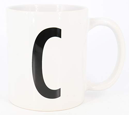 Deqosy PICSonPAPER Buchstaben-Tasse C Tasse mit Buchstaben, Alphabet als Kaffeetasse Buchstabentasse (Buchstabe C) von Deqosy