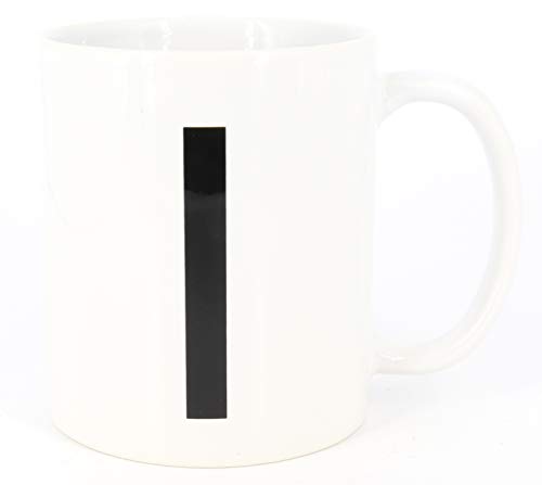 Deqosy PICSonPAPER Buchstaben-Tasse I Tasse mit Buchstaben, Alphabet als Kaffeetasse Buchstabentasse (Buchstabe I) von Deqosy