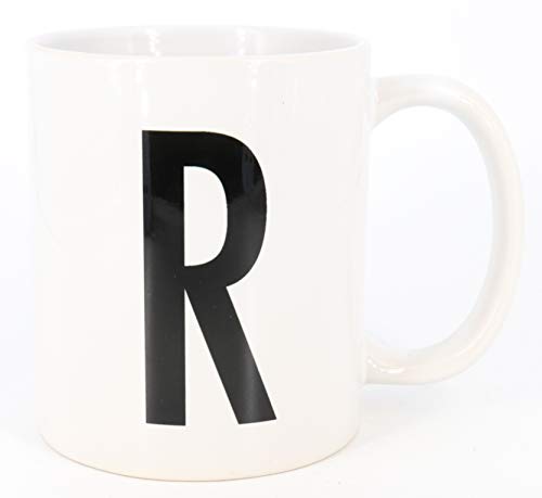 Deqosy PICSonPAPER Buchstaben-Tasse R Tasse mit Buchstaben, Alphabet als Kaffeetasse Buchstabentasse (Buchstabe R) von Deqosy