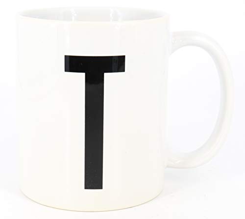 Deqosy PICSonPAPER Buchstaben-Tasse T Tasse mit Buchstaben, Alphabet als Kaffeetasse Buchstabentasse (Buchstabe T) von Deqosy