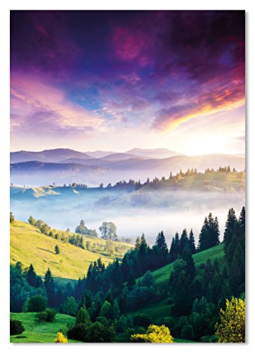 PICSonPAPER Poster Majestic Mountain, ungerahmt 30 cm x 40 cm, Dekoration, Kunstdruck, Wandbild, Fineartprint (Himmel, 30 cm x 40 cm) von PICSonPAPER