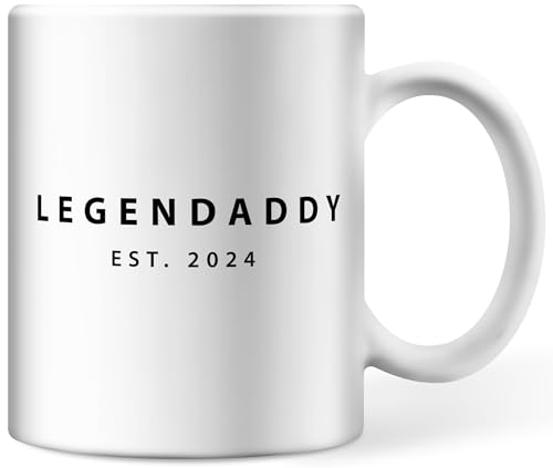 Personalisierbare Tasse LEGENDADDY EST Wunschjahr, für legendäre Coole Papas Geschenk Dad Daddy, Vatertagsgeschenk, Tasse mit Spruch, Tasse Papa von Deqosy