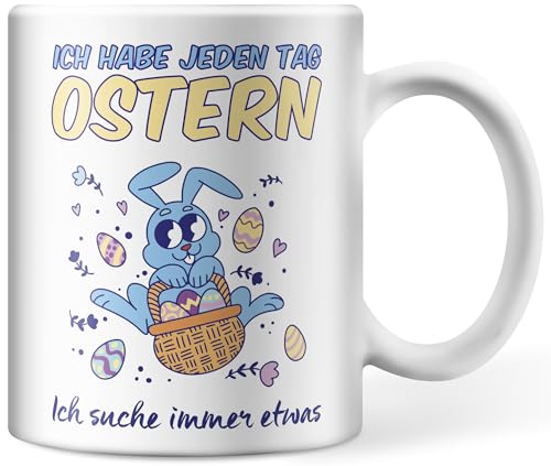 Tasse Ich habe jeden Tag Ostern, Ich suche immer etwas, Osterhasen-illustration Ostern Ostergeschenk Geschenk für Männer Frauen Kollegen von Deqosy