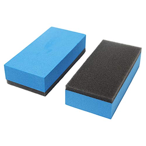 Dequate 2 Pcs Polierschwamm, Reinigungsknete Autolack, Handpolierhilfe Microfaser Pad, Auto Politur Schwamm, Handpolierschwamm Zum Reinigen Wachse Polituren Lackreiniger Autopolitu von Dequate