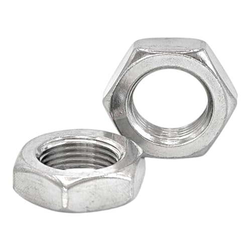 Mutter | Sechskantmutter | Feingewinde niedrige Form flach DIN 439 Edelstahl A2 | V2A M8 M10 M12 M16 M18 M20 M22 M24 M27 M30 M36 von Der Anschraubladen