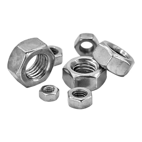 Sechskantmuttern (Standard) DIN 934 / ISO 4032 Edelstahl A2 V2A rostfrei M5/M6/M7/M8/M10/M12/M14 von Der Anschraubladen