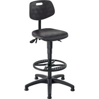 meychair Arbeitsdrehstuhl Ability Polyurethan, Sitzhöhe 590-840 mm, Kunststoffbasis, Bodengleiter, Fußring von meychair
