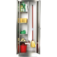 Reinsch Putzmittelschrank aus Edelstahl, 2-flügelig, 4 Einlegeböden, HxBxT 1.800 x 800 x 500 mm, Sockel Reinsch Putzmittelschrank aus Edelstahl, 2-flügelig, 4 Einlegeböden, HxBxT 1.800 x 800 x 500 mm, Sockel von Reinsch