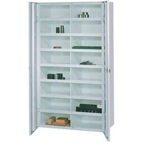 PAVOY Fächerschrank mit Türen, 16 Fächer à 180 x 455 x 470 mm, feuerrot, zinkgelb von Pavoy