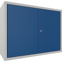 PAVOY Hängeschrank, HxBxT 600 x 800 x 300 mm, enzianblau, lichtgrau von Pavoy