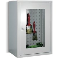 PAVOY Hängeschrank mit Sichtfenster, HxBxT 600 x 400 x 300 mm, Lochrückwand, rubinrot, enzianblau von Pavoy
