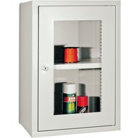 PAVOY Hängeschrank mit Sichtfenster, HxBxT 600 x 400 x 300 mm, rubinrot, lichtgrau von Pavoy