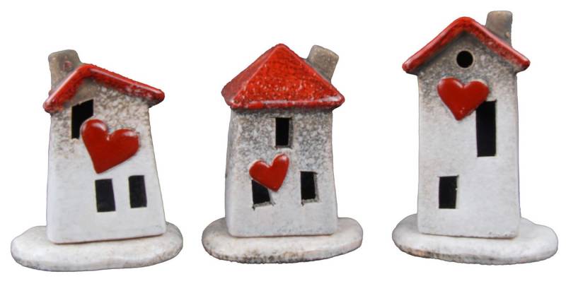 Der Holzwurm Dekofigur 3er Set Räucherhäuschen (3 St) von Der Holzwurm