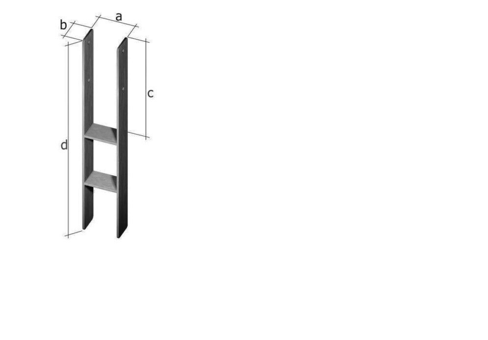 Der Holzwurm H-Pfostenanker Pfostenträger H-Form 5,6X121Mm von Der Holzwurm